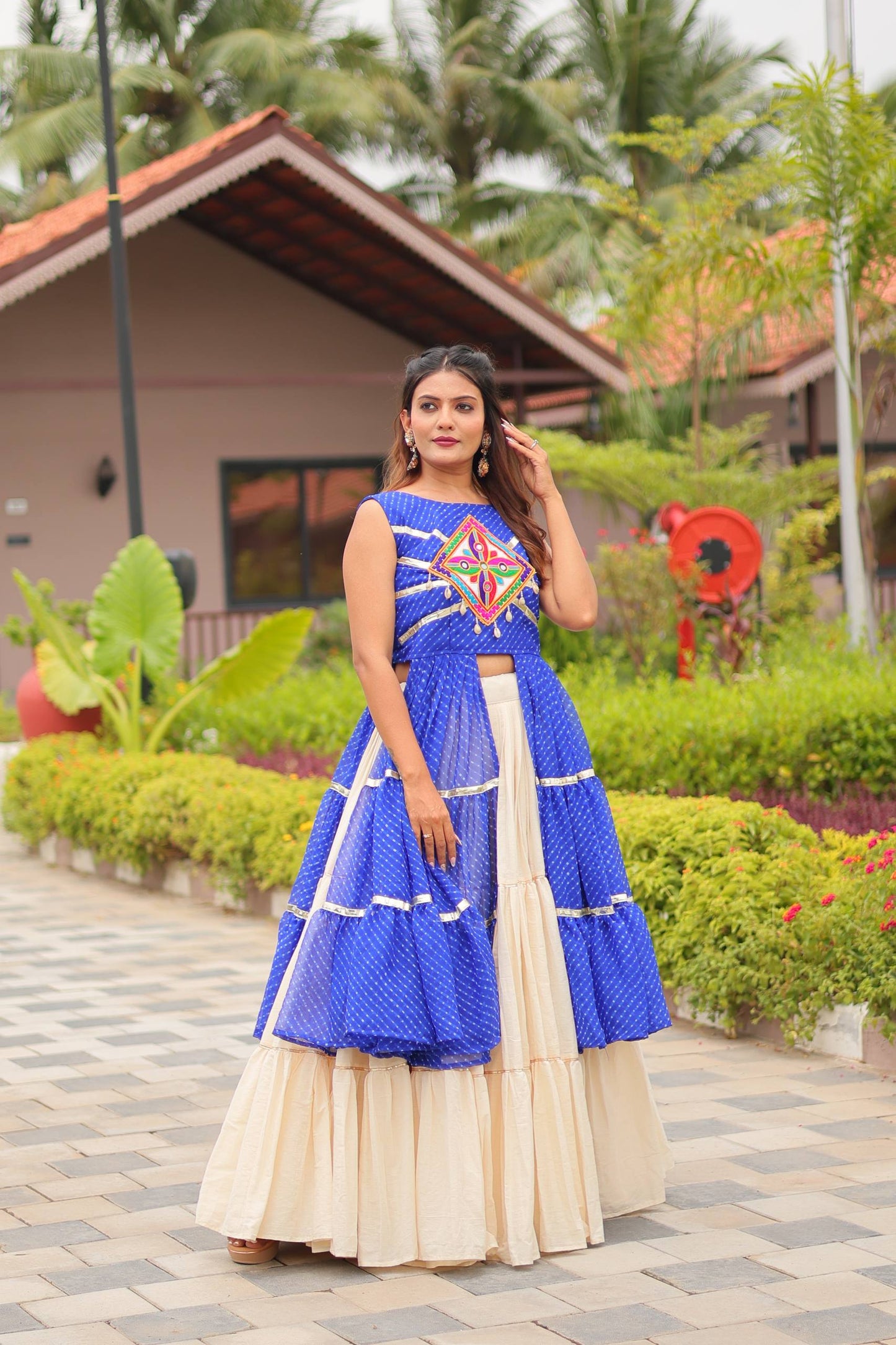 Festive wear blue lehenga with price