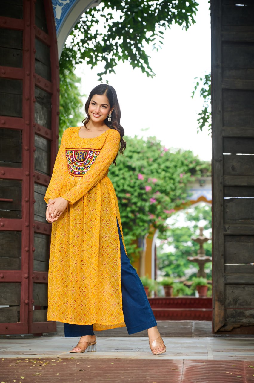 Traditional yellow kurtis