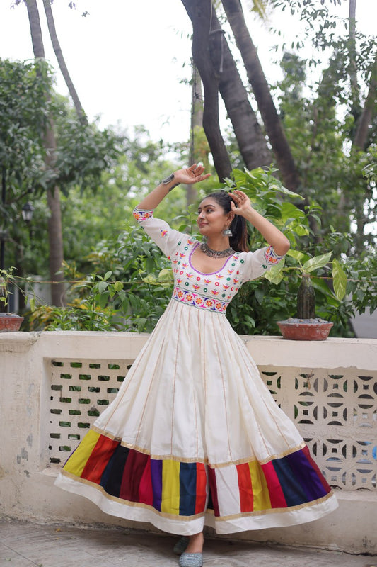 White traditional gown with online