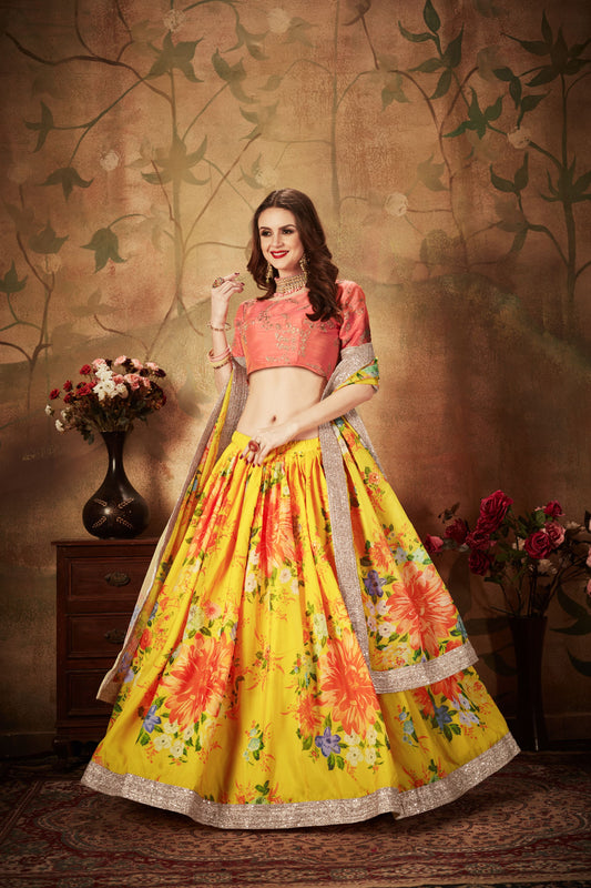 Organza Lehenga with Dupatta