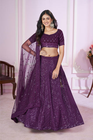 Purple Lehenga Bridal