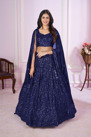 Fancy Blue Lehenga Wear