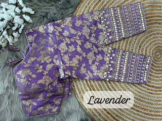 Lavender dola silk blouse design