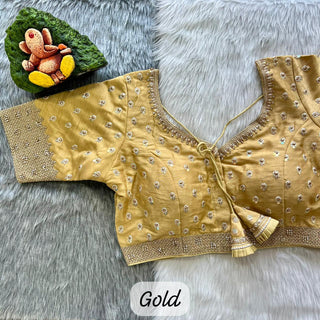 Gold Blouse For Saree