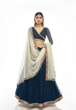 Navy Blue Lehenga for Wedding