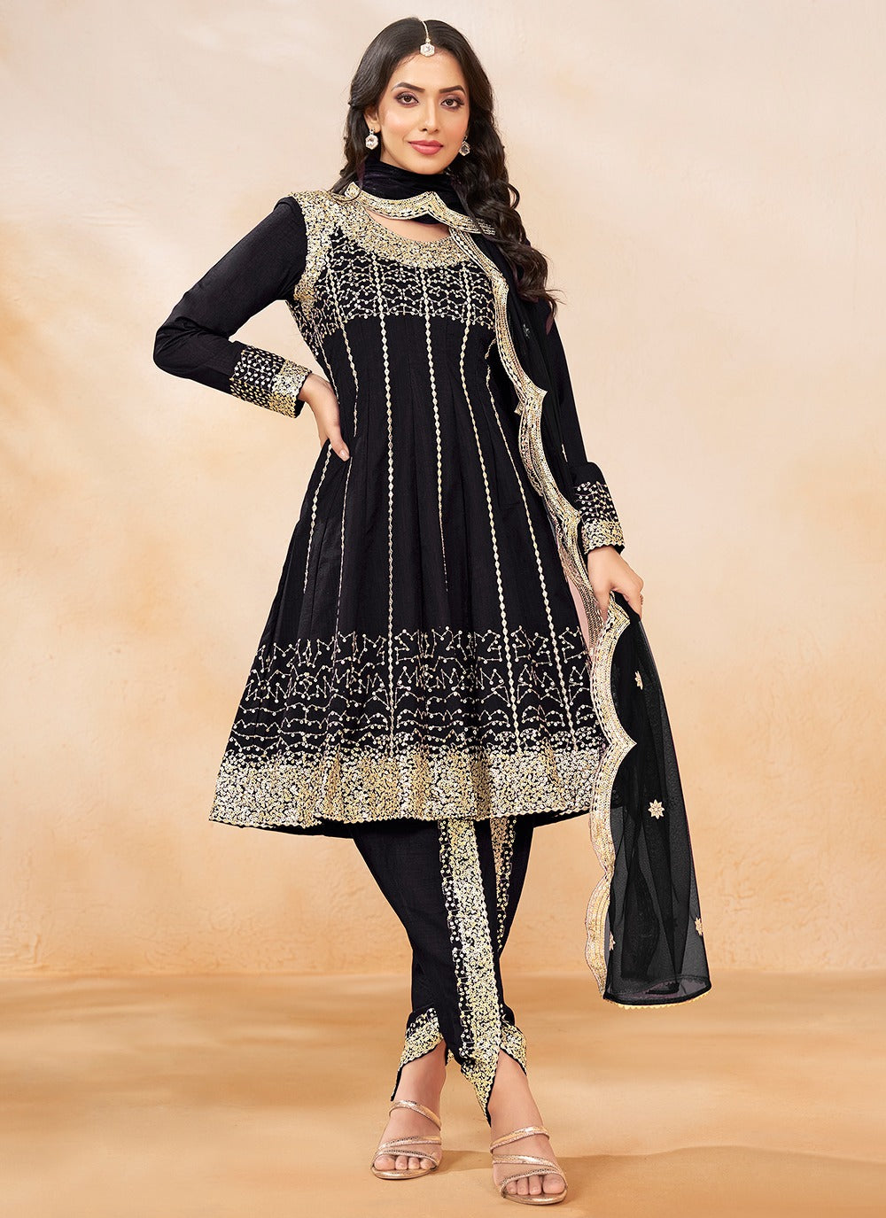 Black salwar Suit party wear
