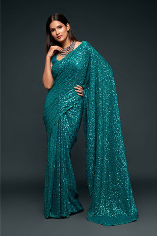 Buy Latest Designer Sequin Saree Online USA