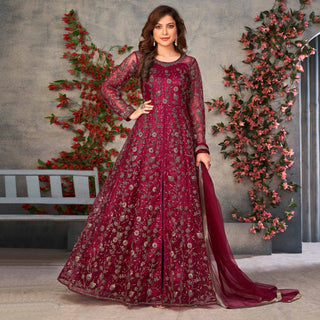 Maroon colour Suit With Dupatta
