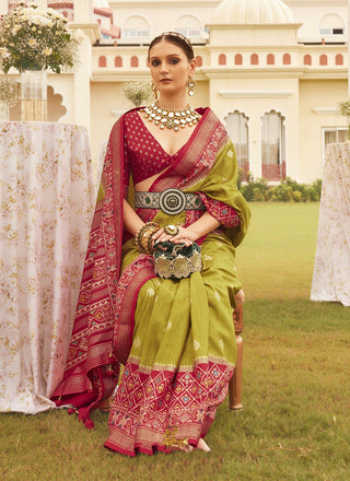 Pure pista silk saree for women
