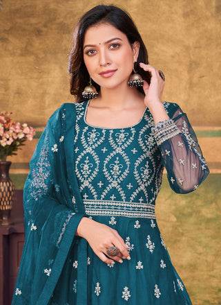 Rama color embroidery work gown online shopping