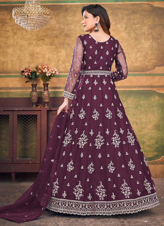 Wine colour Gown For Wedding
