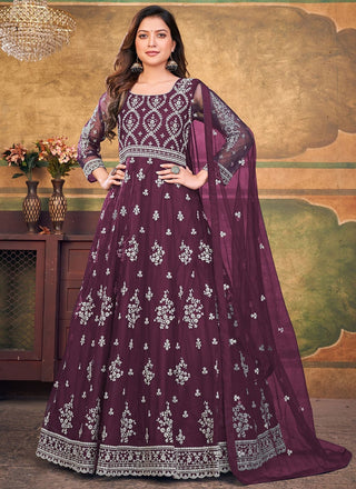 Wine colour Gown for women