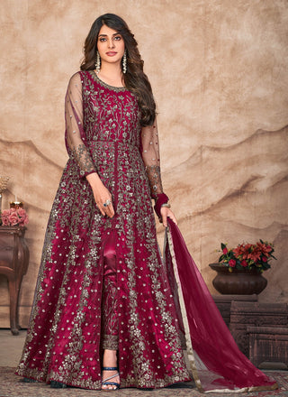 Maroon colour Suit With Dupatta
