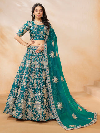 Rama Green Lehenga bridal
