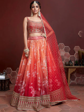 orange lehenga choli