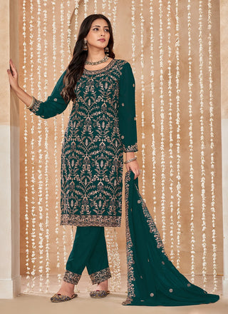 Rama georgette salwar suit party wear with dupatta online
