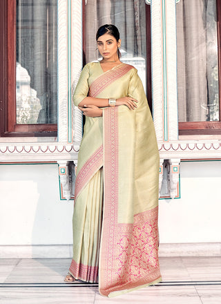 Pure pista silk saree for women
