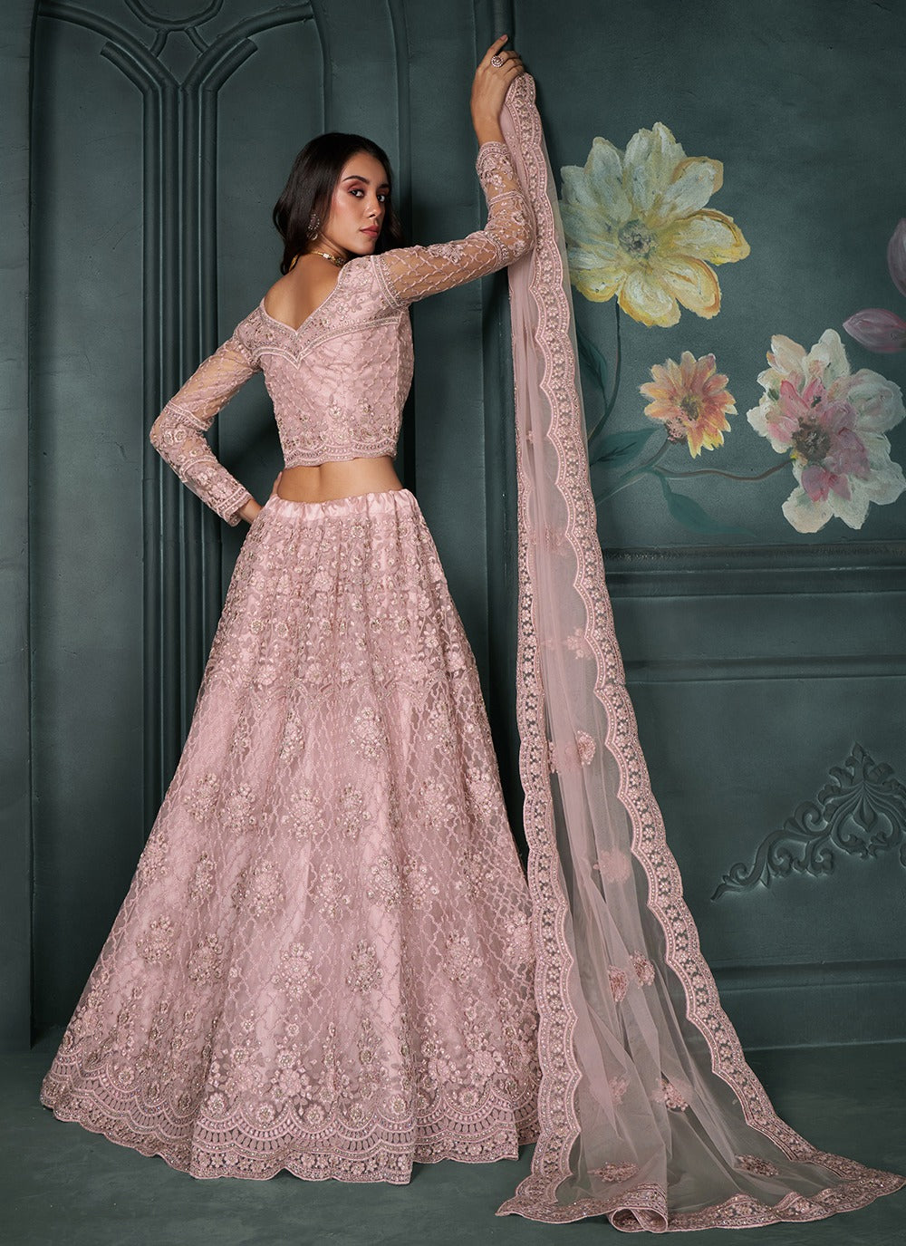 Light Pink Lehenga Bridal
