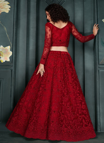 Red lehenga for Women
