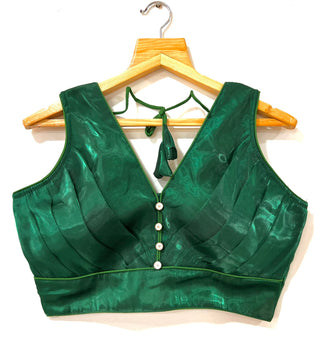 Green blouse for mehendi wear