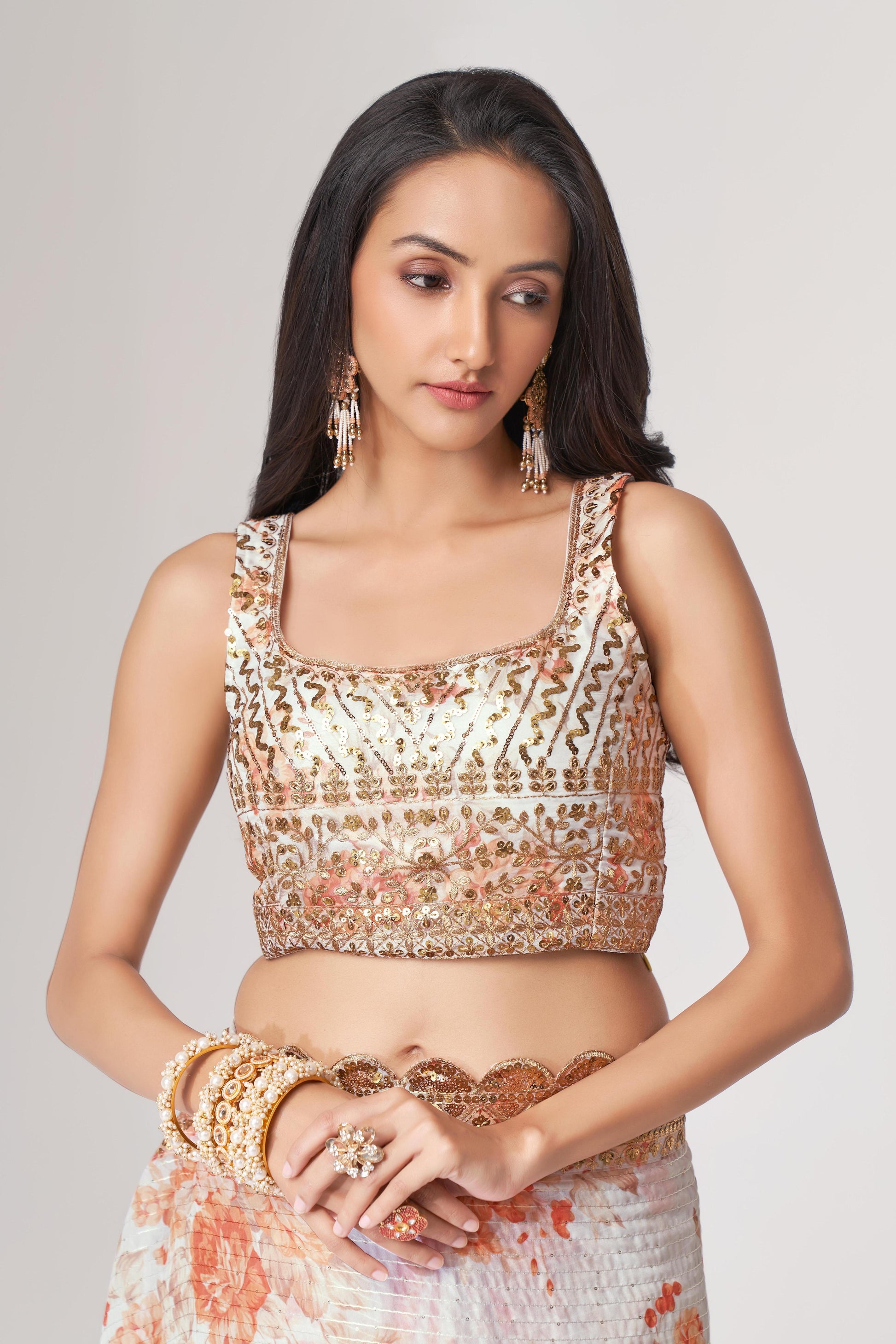 Organza Saree Party wear
