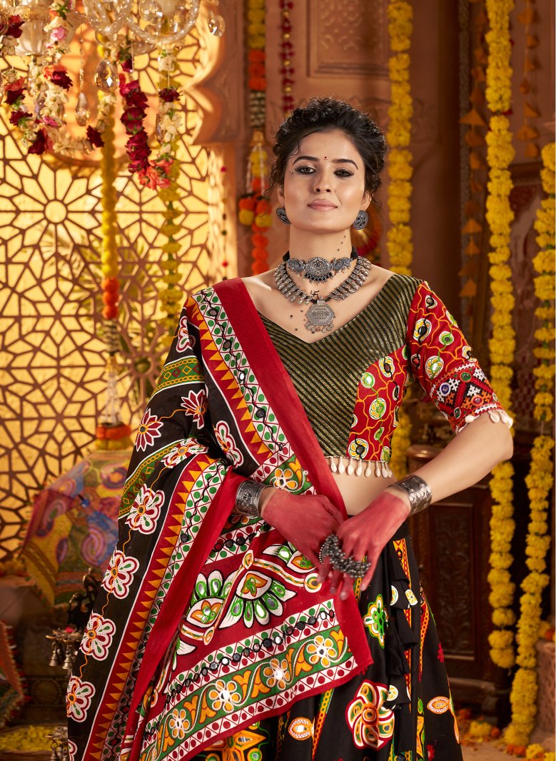 Dandiya night wear black lehenga choli 