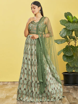 Digital Printed Lehenga choli party wear