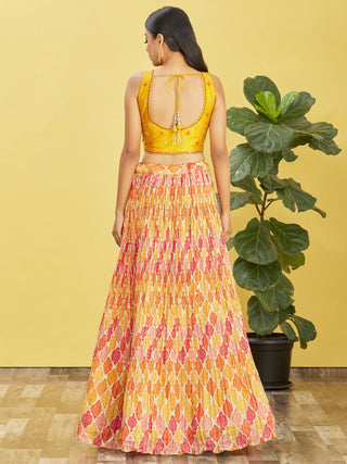 Yellow color haldi wear lehenga choli for bride online USA UK AND CANADA