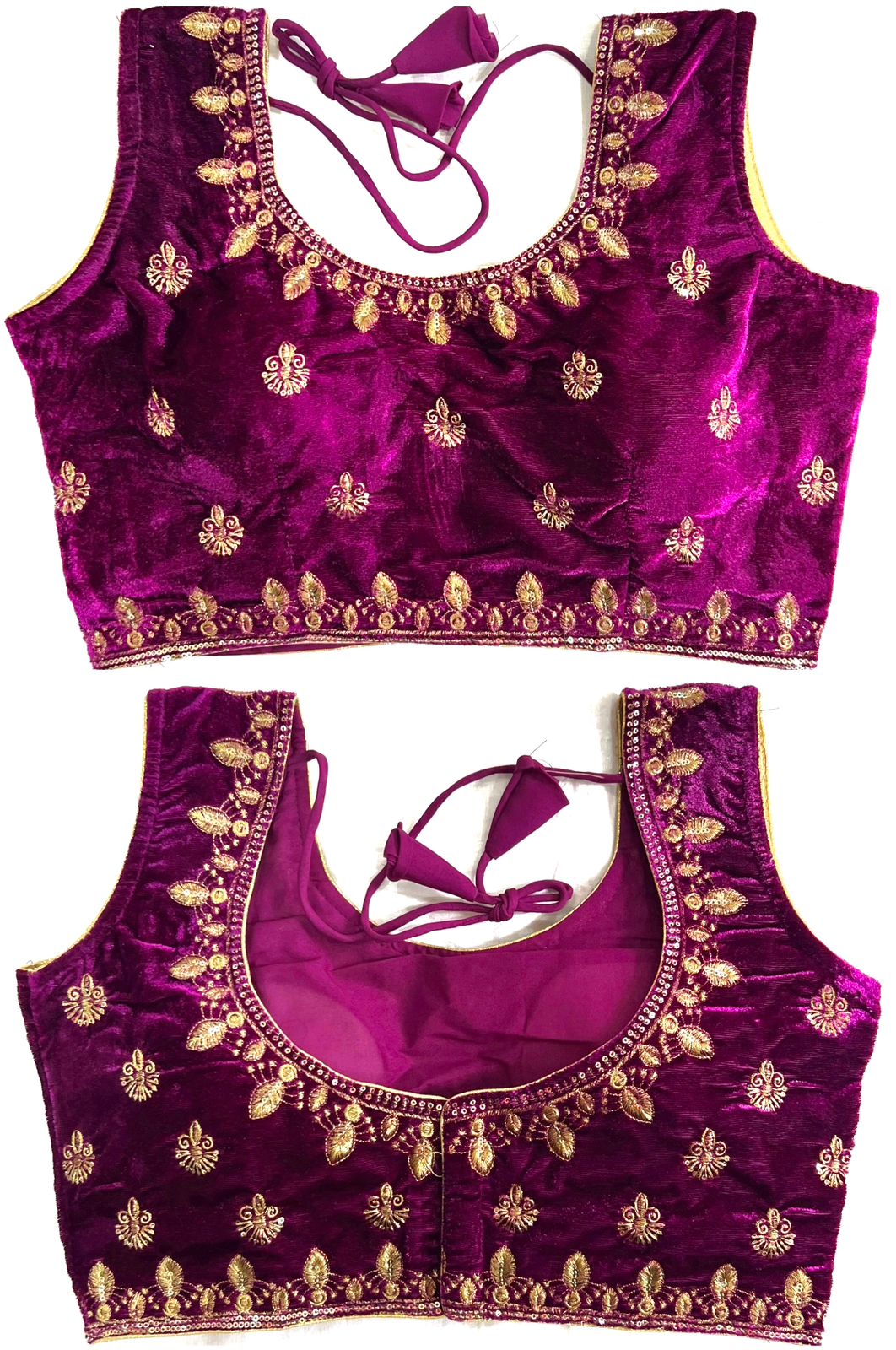 Wine Velvet Blouse Design
