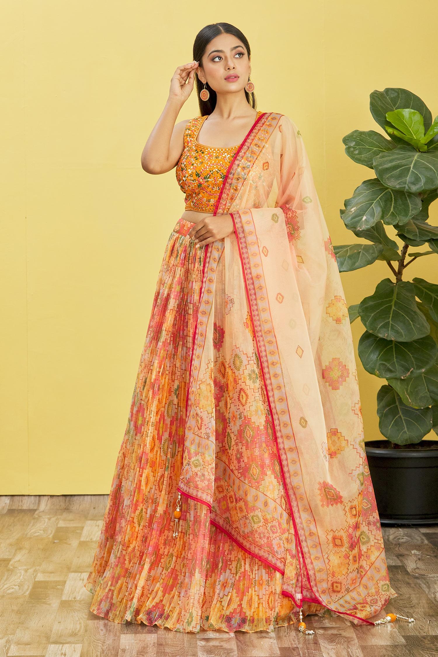 yellow lehenga choli for haldi ceremony online shopping USA UK AND CANADA