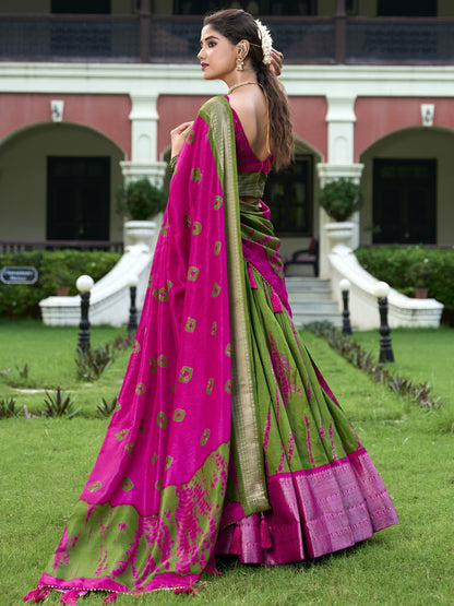 Dola Silk Lehenga Blouse designs
