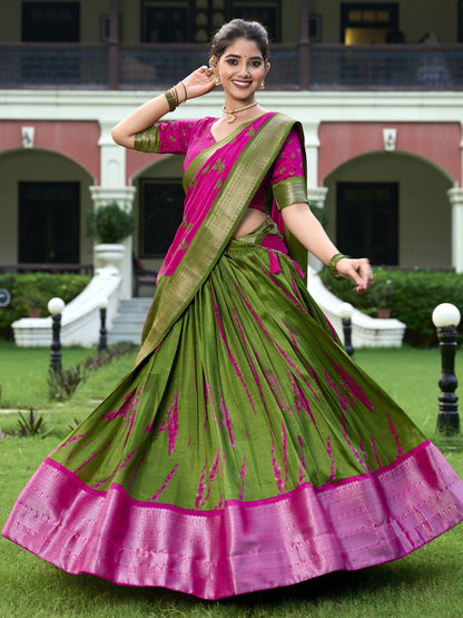 Pink dola silk lehenga choli for women online shopping
