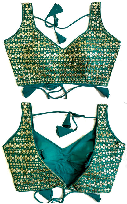 Rama Color mirror work blouse