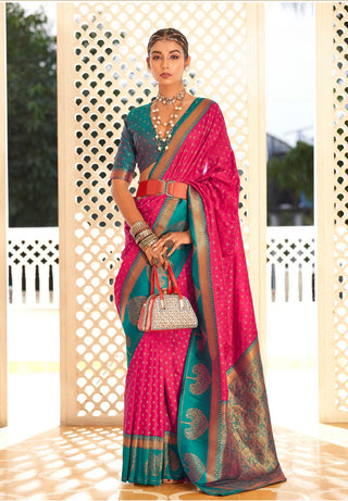 Pink Banarasi Saree for Wedding price
