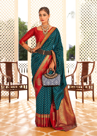 Green Banarasi Saree for Wedding
