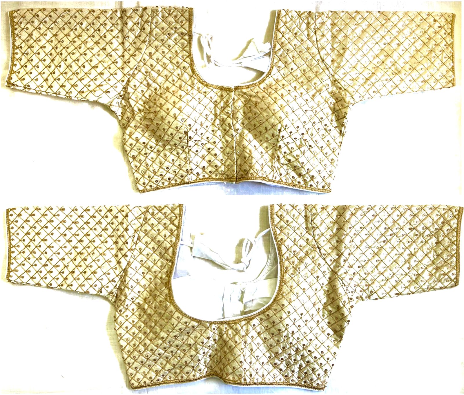 White color silk blouse for women