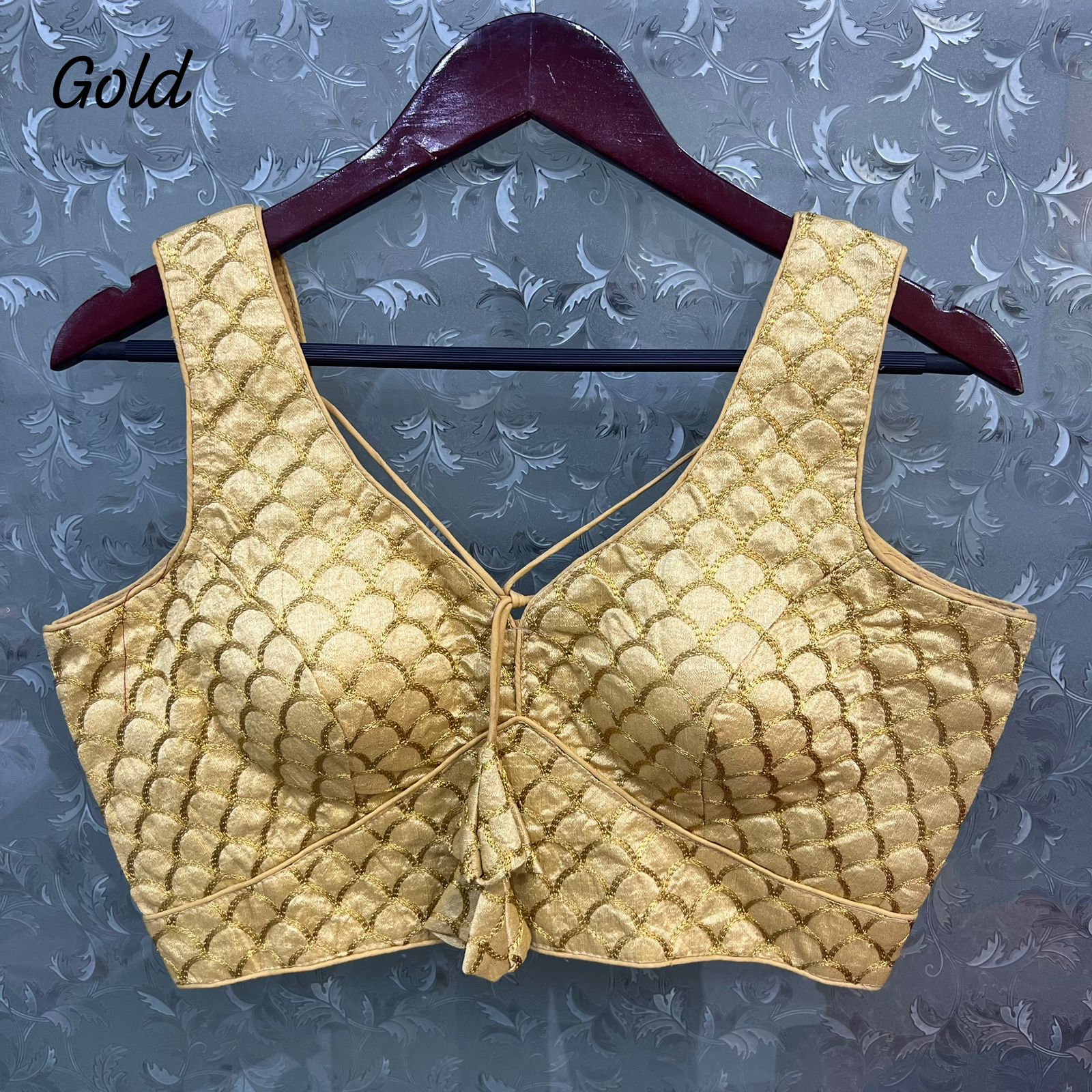 Embroidery Work Gold Blouse