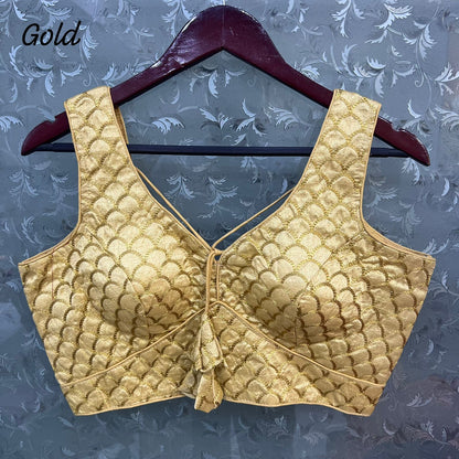 Embroidery Work Gold Blouse