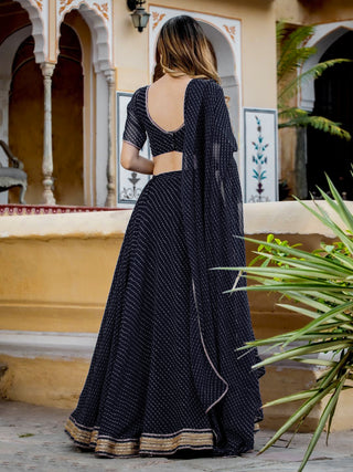 Black lehenga choli for women