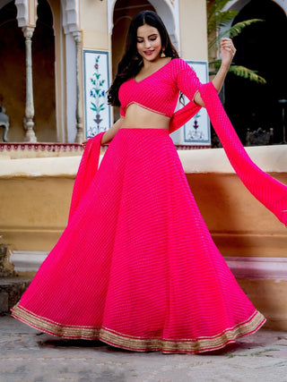 Rajasthani Leheriya Lehenga
