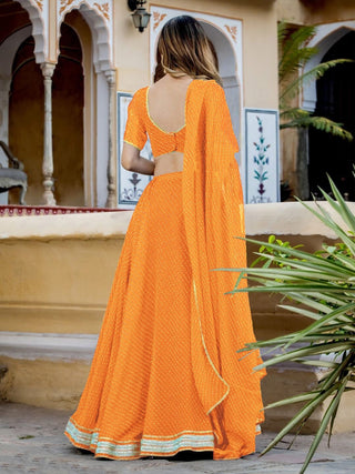 Rajasthani Leheriya Lehenga
