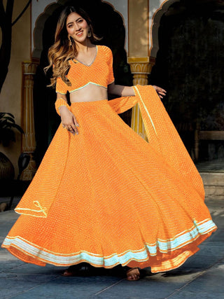 Leheriya Lehenga Choli With Dupatta
