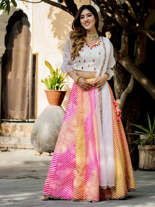 Multi colour Lehenga for haldi
