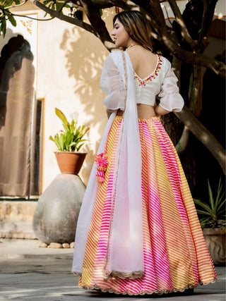 Multi color printed lehenga choli ready to wear
