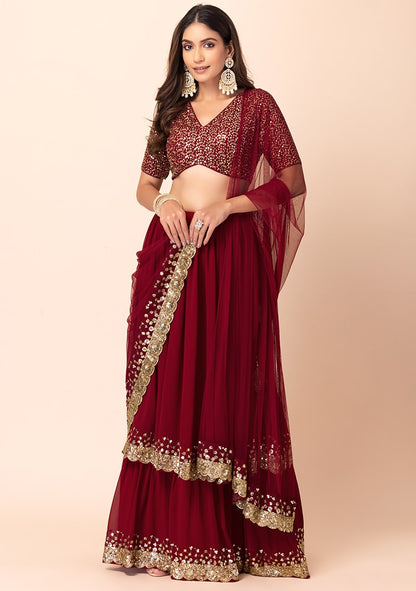 Red bridal lehenga Sabyasachi
