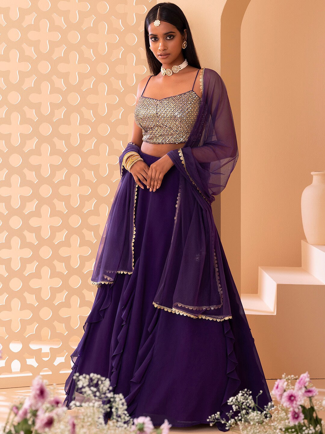 Purple Lehenga Bridal
