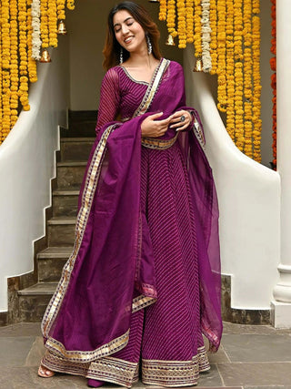 Traditional Leheriya Lehenga Set
