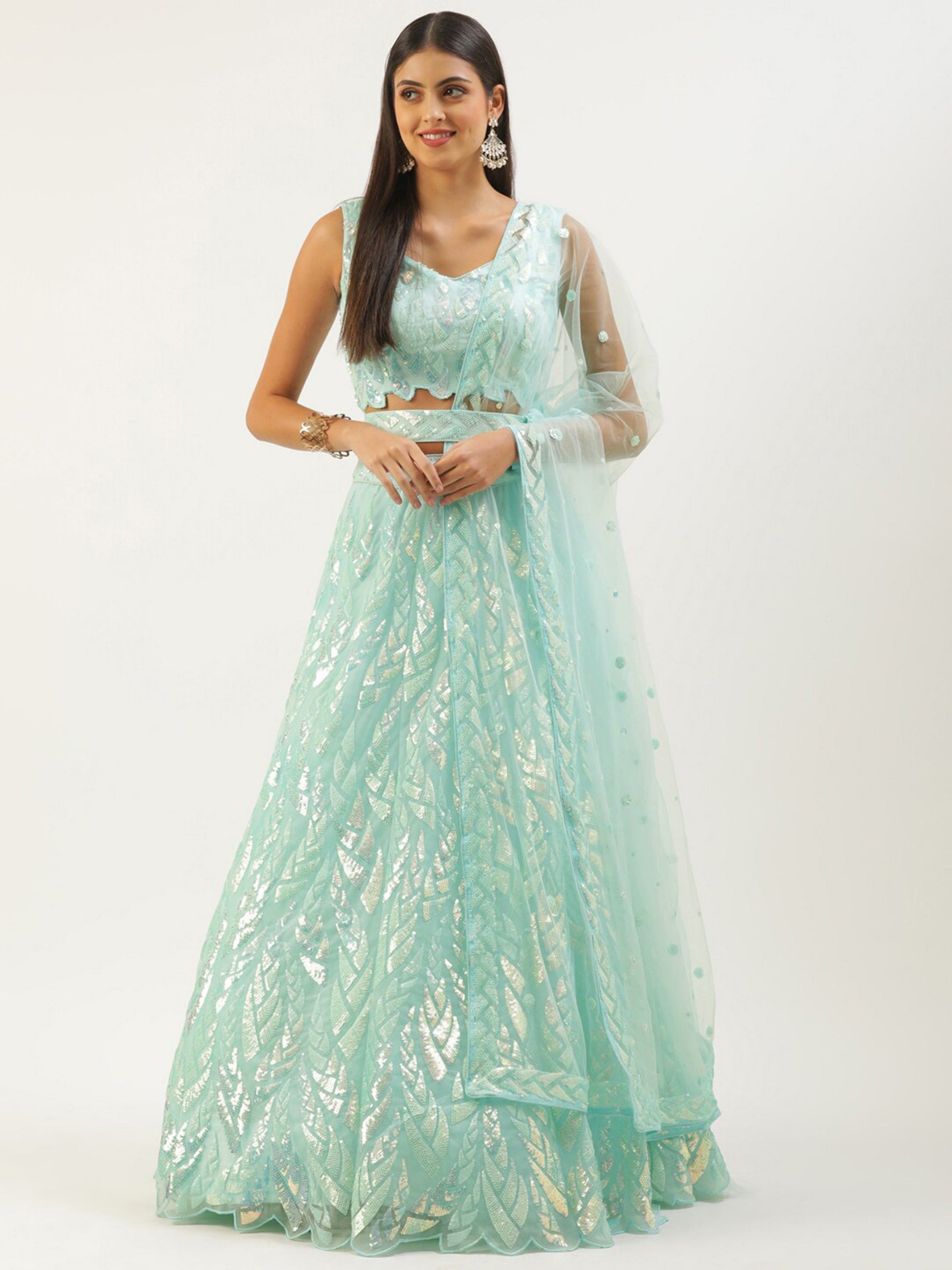 Net Lehenga designs for Wedding
