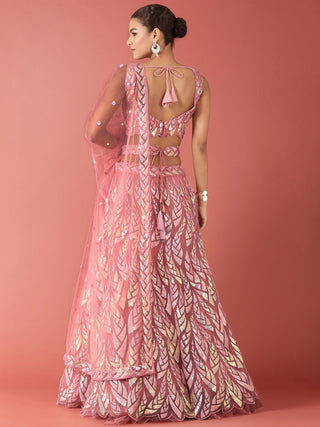 Wedding wear pink lehenga choli for women