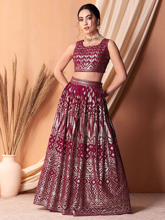 Dark Pink Lehenga Bridal
